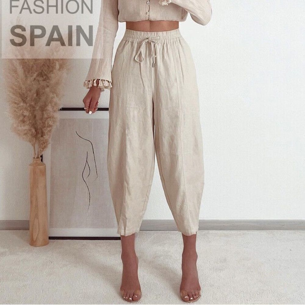 Zara Linen Blendpants Newsand